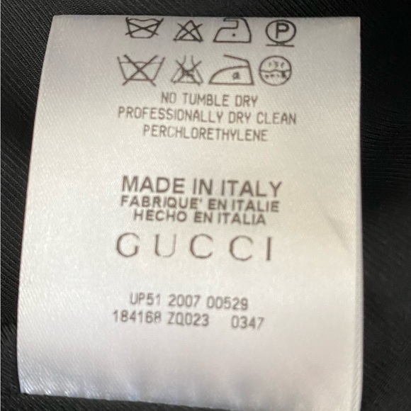 Gucci Vintage Knee Length Color-block Lined Black Grey Wool Pencil Skirt Size 6 - Picture 7 of 9